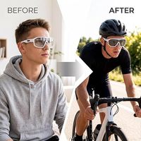 Lunettes de soleil photochromiques anti-lumière bleue pour le cyclisme, hommes et femmes, verres transparents, protection UV400 pour VTT, course à pied, golf