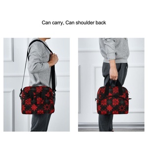 Christmas Patterns Customs Two Shoulder Strap Zipper Large Capacity Fashion Lunch Cooler Bag - Product Image 6