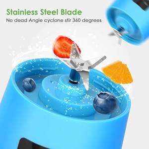 मजबूत शक्ति यूएसबी रिचार्ज 380ml juicer पोर्टेबल बिजली ब्लेंडर जूसर कप - Product Image 3