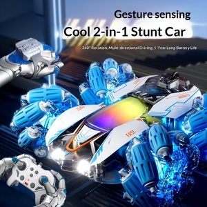 Voiture électrique télécommandée 2,4 GHz pour cascades et drift, avec musique et lumières, double face, quatre roues motrices, haute vitesse, portée 20 m - Cadeau pour garçon - Product Image 5