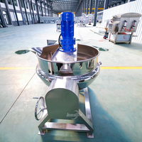 Ventes d'usine Bonne Qualité En Acier Inoxydable Vapeur/Gaz/Électrique Cuisinière Viande Fruits Mélange Cuisson Mélangeur Pot Veste Bouilloire Machine