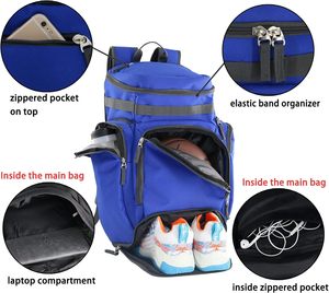 Échantillon gratuit Sac à dos de sport personnalisé de haute qualité à grande capacité Sac à dos de voyage à grande capacité - Product Image 4