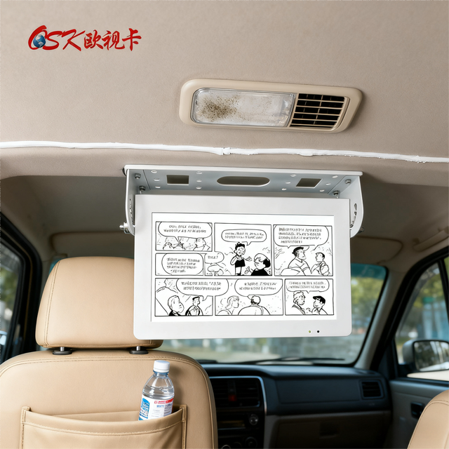 OSK 16-Inch Flip-Down Roof Monitor USB Connected Android 4G Bus Advertising LCD Screen with Amplifier 1 Year Warranty