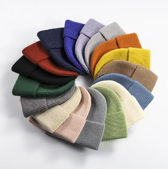 Bonnet tricoté en cachemire pour homme et femme, chapeau chaud <span class=keywords><strong>de</strong></span> haute qualité, avec logo personnalisé, unisexe, pour l'hiver