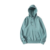 Sweat-shirt à capuche décontracté pour homme, 100% coton, col rond, manches longues, en molleton épais, couleur unie, coupe ample, basique, automne et hiver