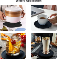 2025 Logo personnalisé Silicone résistant à la chaleur rond 10cm vin tasse à café caboteur pour boisson sous-verres tapis