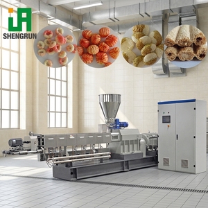 Ligne de production de snacks soufflés au maïs, extrudeuse bivis, équipement de traitement pour snacks soufflés en bâtonnets et tubes de maïs - Product Image 1