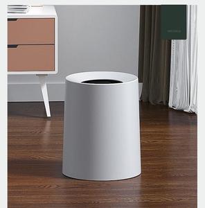 Thùng rác nhựa tròn hai lớp 12L đơn giản không có nắp thùng rác cấu trúc đứng phong cách cho tổ chức lưu trữ phòng tắm gia đình - Product Image 3