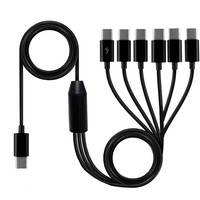 Câble adaptateur répartiteur mâle USB Type-C 2.0 PVC 1 2 3 4 5 6 Connecteur de charge de synchronisation de données pour ordinateurs téléphones caméras montres intelligentes
