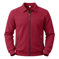 Blouson bomber zippé pour homme, coupe ample, en tissu gaufré texturé, respirant, style sport décontracté, grammage lourd