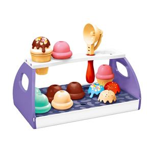 Vente chaude <span class=keywords><strong>Cuisine</strong></span> Alimentaire Jouet Enfants Juguete Bébé <span class=keywords><strong>Cuisine</strong></span> Crème Glacée <span class=keywords><strong>Van</strong></span> Compteur Jouer Ensemble Crème Glacée Chariot Jouet pour Enfants Cadeau - Product Image 1