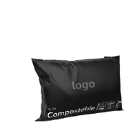 Sacs postaux en plastique compostables pour expédition, emballage personnalisé avec logo, polymailer noir mat biodégradable