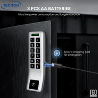 Tediton NEO Serrure de casier à code sans clé NFC robuste pour armoire extérieure et classeur avec serrures numériques