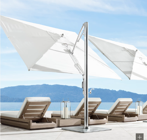 Paraguas LED de jardín en voladizo compensado moderno de 10 pies Sombrilla de exterior de <span class=keywords><strong>patio</strong></span> con iluminación solar para playa y <span class=keywords><strong>patio</strong></span> Base de muebles de exterior - Product Image 1