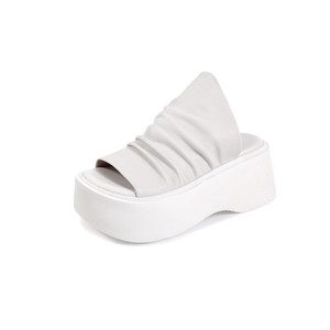 Sandalias de verano para mujer, de suela gruesa, color liso, cómodas, fáciles de poner, con tacón bajo, estilo romano, casual, estilo europeo. - Product Image 6
