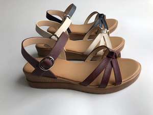 <span class=keywords><strong>2025</strong></span> 베스트 프라이스 여성 웨지 샌들 신발 하이 퀄리티 여성 컴포트 PU 샌들 - Product Image 2