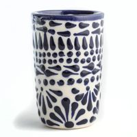 Poterie décorative Tasses à boire Cadeaux 2 oz Tequila en céramique multicolore Tequila mexicaine Talavera Verres à liqueur