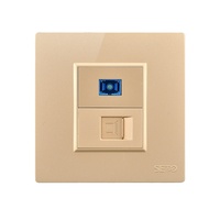 Conector de fibra óptica RJ45, panel de pared, salida impermeable