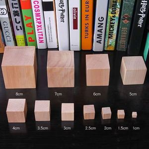 Wholesale 1cm 1.5cm 2cm 3cm Natural Unfinished Wooden Blocks Small Mini Wood <b>Cubes</b> for Stacking Toys Crafts and Diy Home Decor - Product Image 3