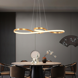 <span class=keywords><strong>Lampadario</strong></span> a LED <span class=keywords><strong>bianco</strong></span> freddo dorato <span class=keywords><strong>moderno</strong></span> del magazzino degli Stati Uniti per l'illuminazione del ristorante dell'hotel - Product Image 3