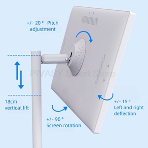 ทีวีสมาร์ทหน้าจอสัมผัส LED HD1080 หลายขนาด รองรับการเชื่อมต่อไร้สายสำหรับกล้องภายนอกแบบพกพา ปรับได้ สีขาว ขนาด 24 นิ้ว - Product Image 5