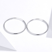 Boucles d'oreilles en argent sterling 925 avec grand cercle-Bijoux en gros plaqués or 14 carats personnalisés pour femmes, cadeau Boho Chic