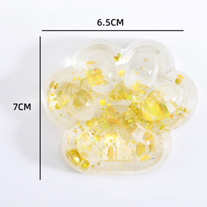 Juguete Antiestrés de Gelatina con Lentejuelas de Cristal Kawaii, en Forma de Pata de Gato, de TPR, para Aliviar el Estrés, Regalo para Niños y Adultos de 5 a 7 Años - Product Image 3