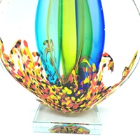 Trophée en verre d'art soufflé à la main, coloré, en forme de goutte d'eau, décoratif, prix de vente en tête de liste en 2024