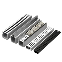 Grille de drainage en métal de qualité industrielle en forme de C pour caniveau de douche, allée, garage, avec filtre amovible facile à nettoyer