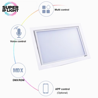 Panneau LED encastrable orientable 200W Bicolore 3200~5600K CRI95 DMX RDM RJ45 Lumière d'appoint pour studio vidéo et photographie pour diffusion TV