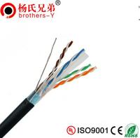 Prix de gros du fournisseur 26 Awg 305m 4 paires de câbles réseau Cat6 Câble Ethernet FTP Câble extérieur Cat6