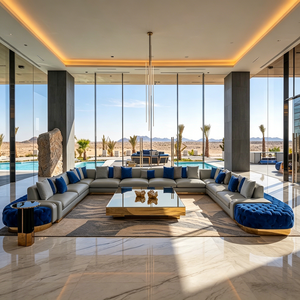Nuevo Sofá en Forma de U de Lujo de Alta Gama con Tapicerí<span class=keywords><strong>a</strong></span> Árabe Majlis 2026, Personalizable para Muebles de Sala de Estar - Product Image 2