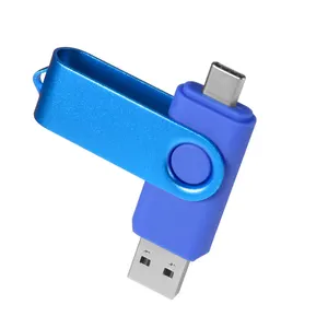 แฟลชไดรฟ์ USB แบบหมุน2อิน1 2GB 4GB 64GB เมมโมเรียส2.0 3.0 pendrive 32GB 128GB แฟลชไดรฟ์ชนิด OTG