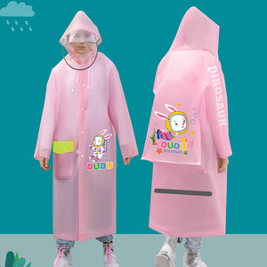 Little Dinosaur 206 EVA Cartoon Children's Raincoat Backpack Fitting Hiking Rain <b>Poncho</b> For Preschoolers And Students - Product Image 2