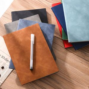 Ensemble de cahiers A5 en cuir PU personnalisés avec impression UV, reliure cousue, 100 feuilles, pour le bureau et l'école - Product Image 1