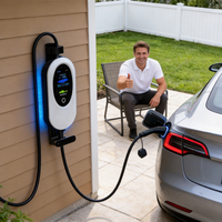 Chargeur EV portable, station de recharge EV murale, 22 kW, 11 kW, triphasé, EVSE avec application intelligente WiFi 6M, approuvé