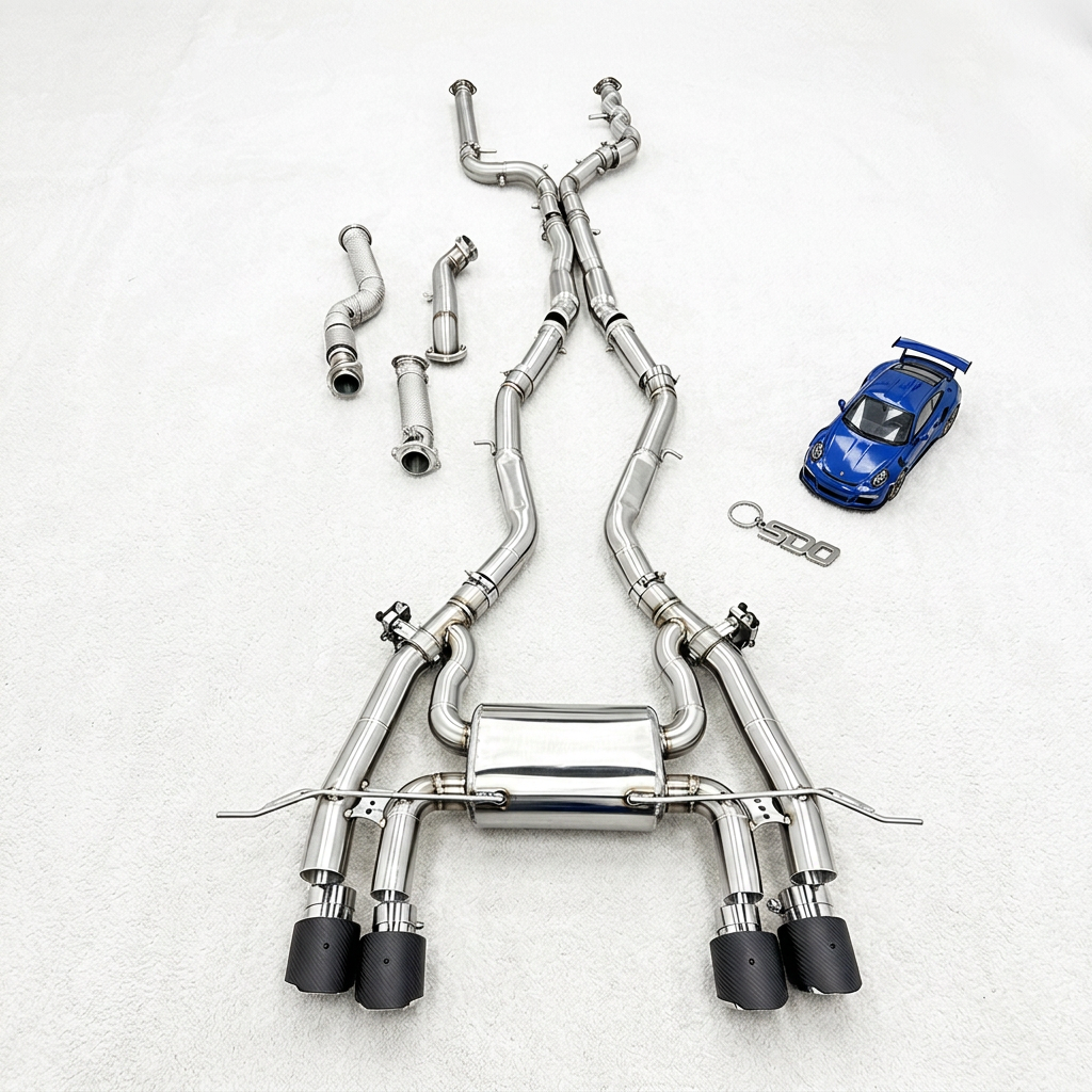 VantaFlow Stainless Steel Full Exhaust System Fit for BMW M2 G87 S58 3.0T 2023+ With Straight Downpipe Electronic Valve Muffler