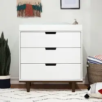 Coffre de chambre à coucher en bois blanc de luxe armoire de rangement avec 3 tiroirs commode en bois 3 tiroirs