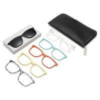 TR9909 Monture de lunettes magnétique carrée 5-en-1 à clipser avec verres TAC et charnière à ressort