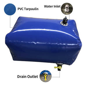 Réservoir d'eau pliable grande capacité - 105L Réservoir de stockage flexible en PVC pour l'irrigation/l'extinction d'incendies/l'utilisation en cas d'urgence - Product Image 2