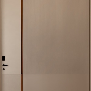 Porte de sécurité en aluminium de luxe avec verre trempé et serrure à empreintes digitales pour villa - Product Image 5