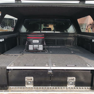 Système de rangement à 4 tiroirs pour Toyota Tundra Ute, tiroirs avec dessus <span class=keywords><strong>coulissant</strong></span>, kits intérieurs avec boîte à outils, avec ailes latérales universelles - Product Image 1