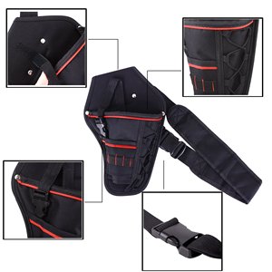 Funda para taladro de impacto, soporte para taladro, bolso de muñeca portátil, bolso de hombro con correa desmontable, cinturón, herramienta eléctrica - Product Image 3