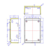 Boîte en plastique pour projets électroniques boîte de commande fabrication de produits personnalisés boîtier sur rail din instrument étanche en plastique ABS