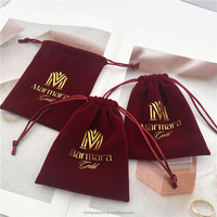 Sac à poussière en velours de luxe avec logo personnalisé en or pour bijoux, montres, lunettes de soleil et emballages cadeaux de parfums