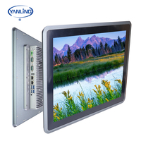 Panel PC Industrial Resistente de 17 Pulgadas, Sin Ventilador, de Aluminio, con Pantalla Táctil Resistiva, Intel Celeron J6412, 2 LAN, RS232/485, IP65, GPIO, para Automatización CNC