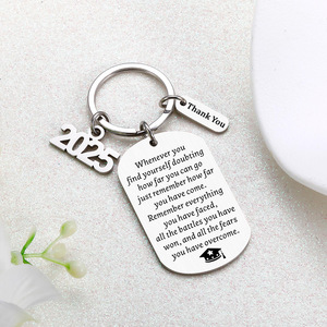 Ý tưởng sản phẩm mới <span class=keywords><strong>2025</strong></span> tốt nghiệp lưu niệm <span class=keywords><strong>Keychain</strong></span> thép không gỉ đầy cảm hứng <span class=keywords><strong>Keychain</strong></span> quyến rũ Móc chìa khóa cho món quà - Product Image 1