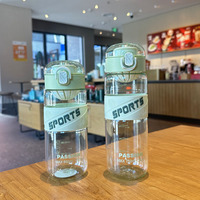 Bouteille d'eau Portable en plastique résistant aux chutes tasse d'espace Durable Gym Fitness Sport de plein air bouteille à boire