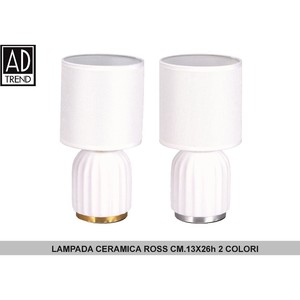 Lámpara de Mesa de Cerámica Roja de 2 Colores CM.13X26h - Product Image 1