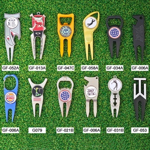 Juego al por mayor de herramientas para divots de golf con clip para gorra, marcador de bola de golf magnético y divertidos clips metálicos para gorra, personalizables con logotipo en blanco. - Product Image 4